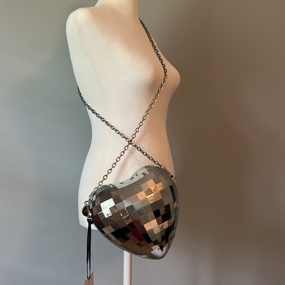 Kate Spade x Target silver disco heart bag - Picture 5 of 8